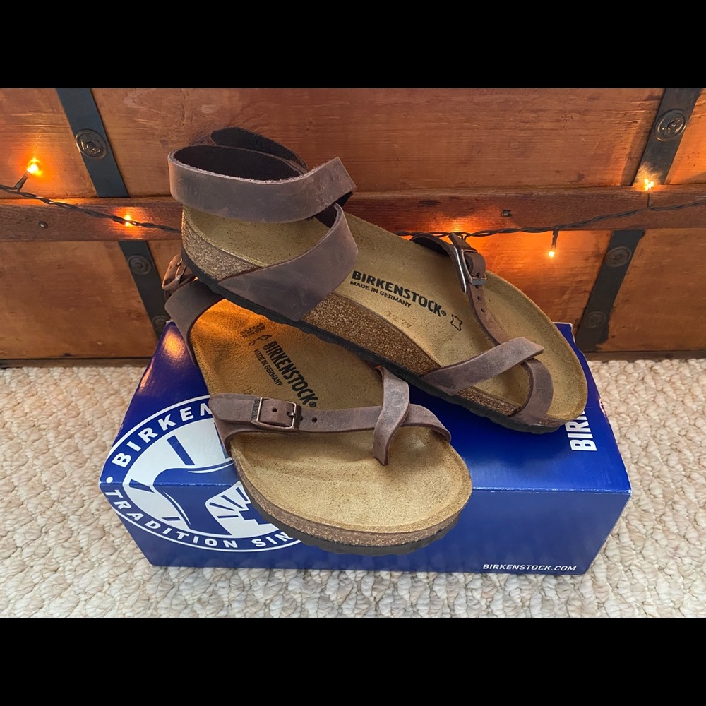 Birkenstock Yara Oiled Leather Habana Shoes